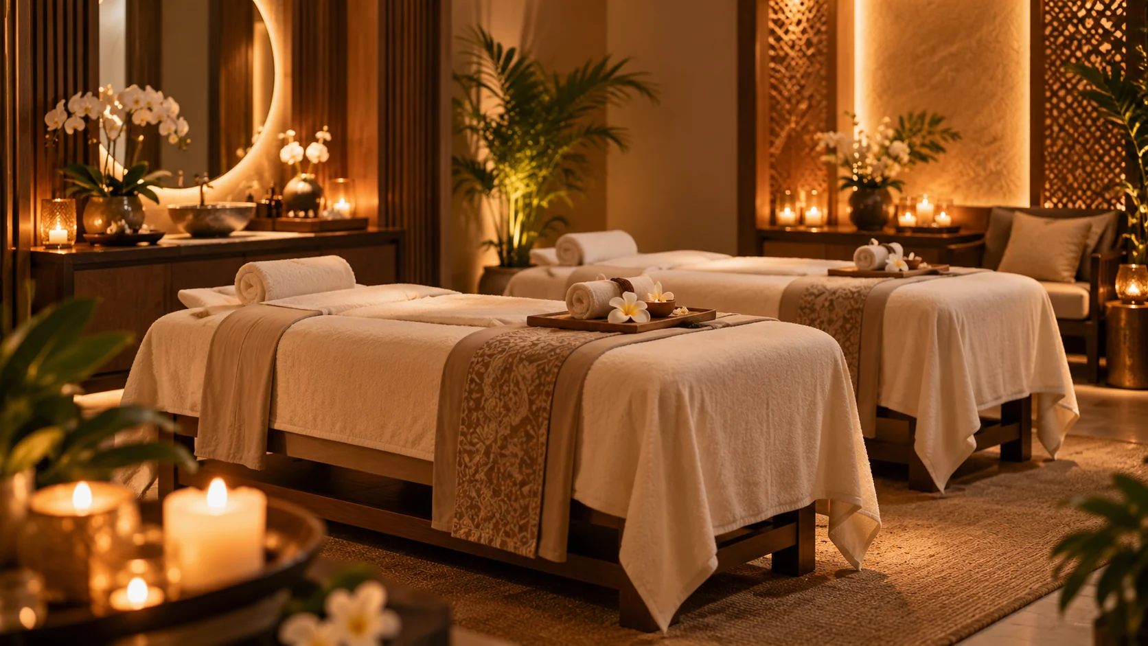 A quiet spa moment before a treatment at RYOKO in Al Barsha.