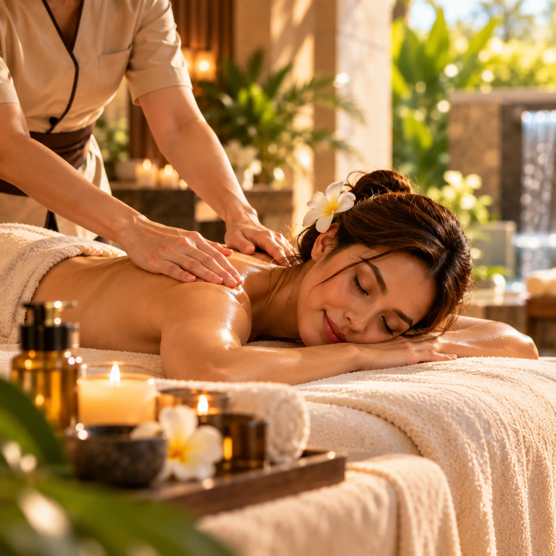 Professional relaxing massage treatment designed for everyday tension relief at RYOKO in Al Barsha, Dubai.