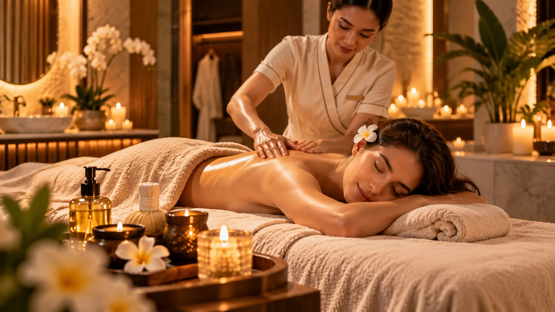 Professional relaxing massage treatment at RYOKO Massage Center in Al Barsha, Dubai.