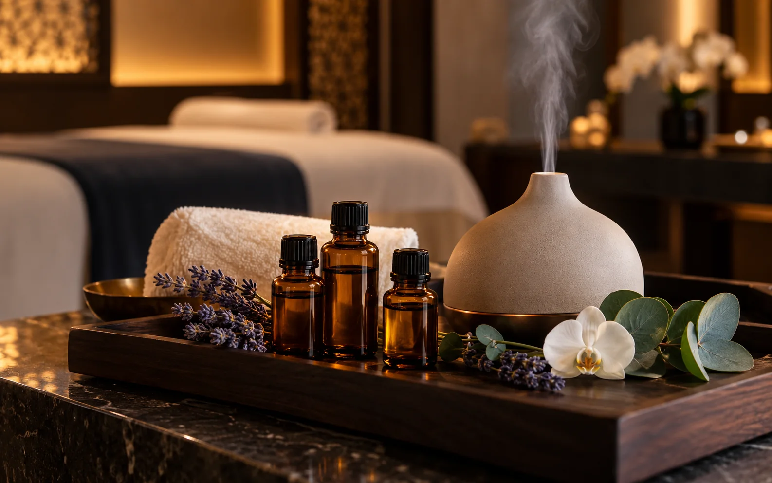 Aromatherapy massage with essential oils at RYOKO Massage Center